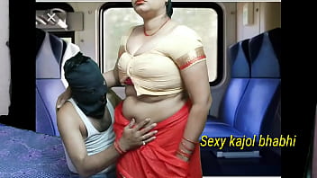 Indian aunty fucking in coach with her son in a journey and sucking cock and take cum in pussy